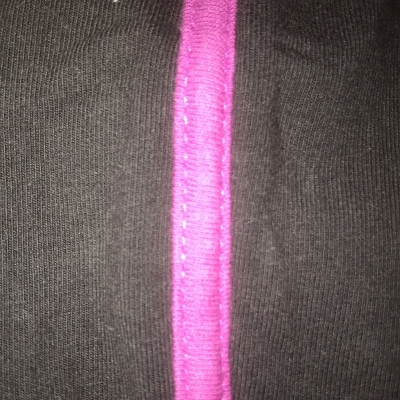 WOMAN WITHIN stretch cotton side stripe boot cut pants black magenta size M - Picture 5 of 11